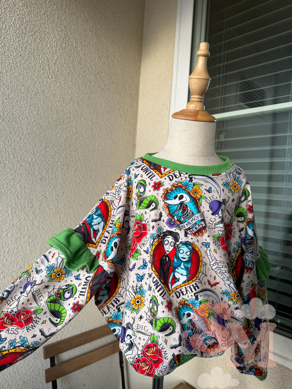 RTS 5T Oversized Sweater Dead Bride Tattoos