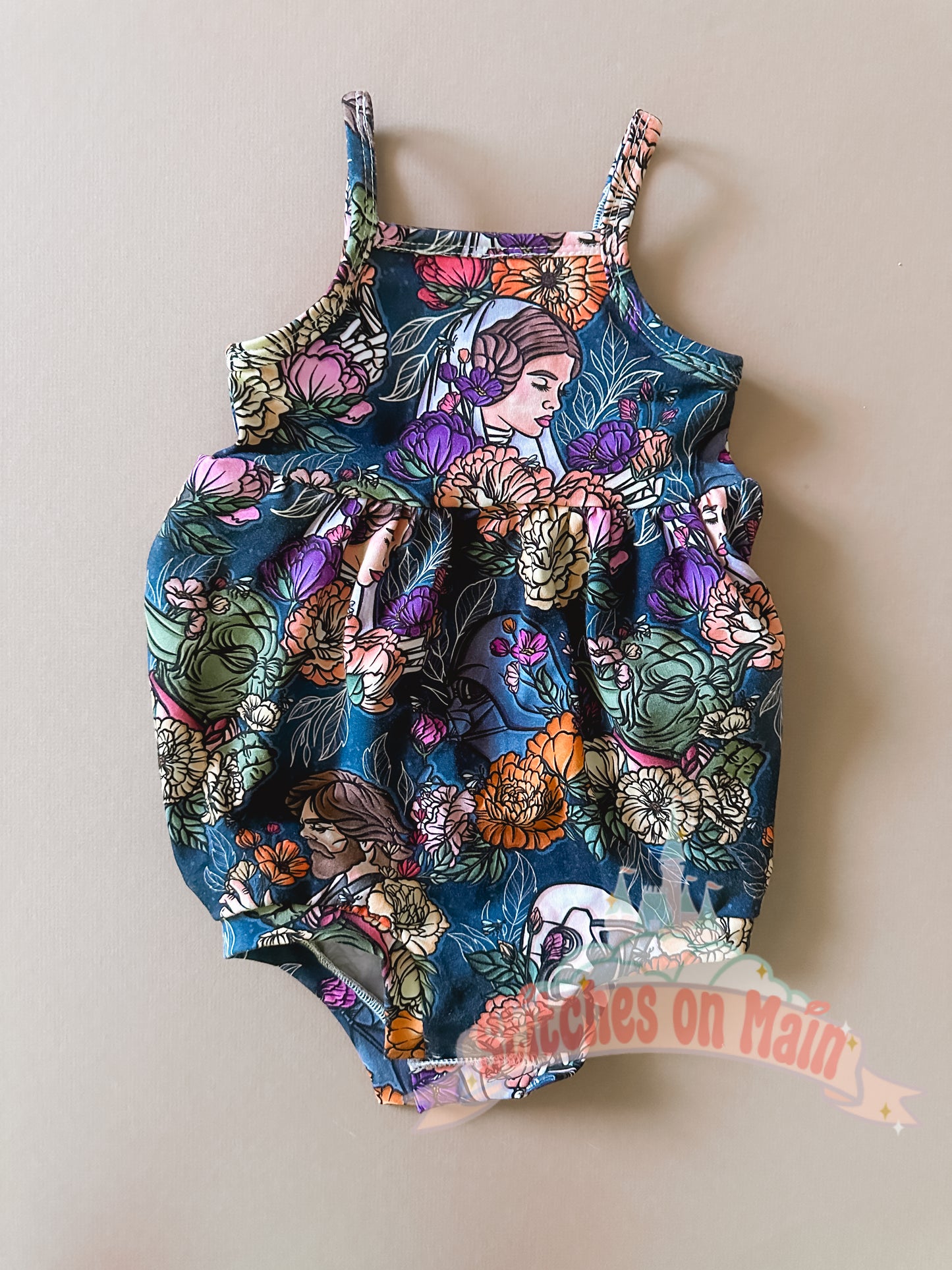 RTS 0-3M SW Floral Cami Bubble Romper