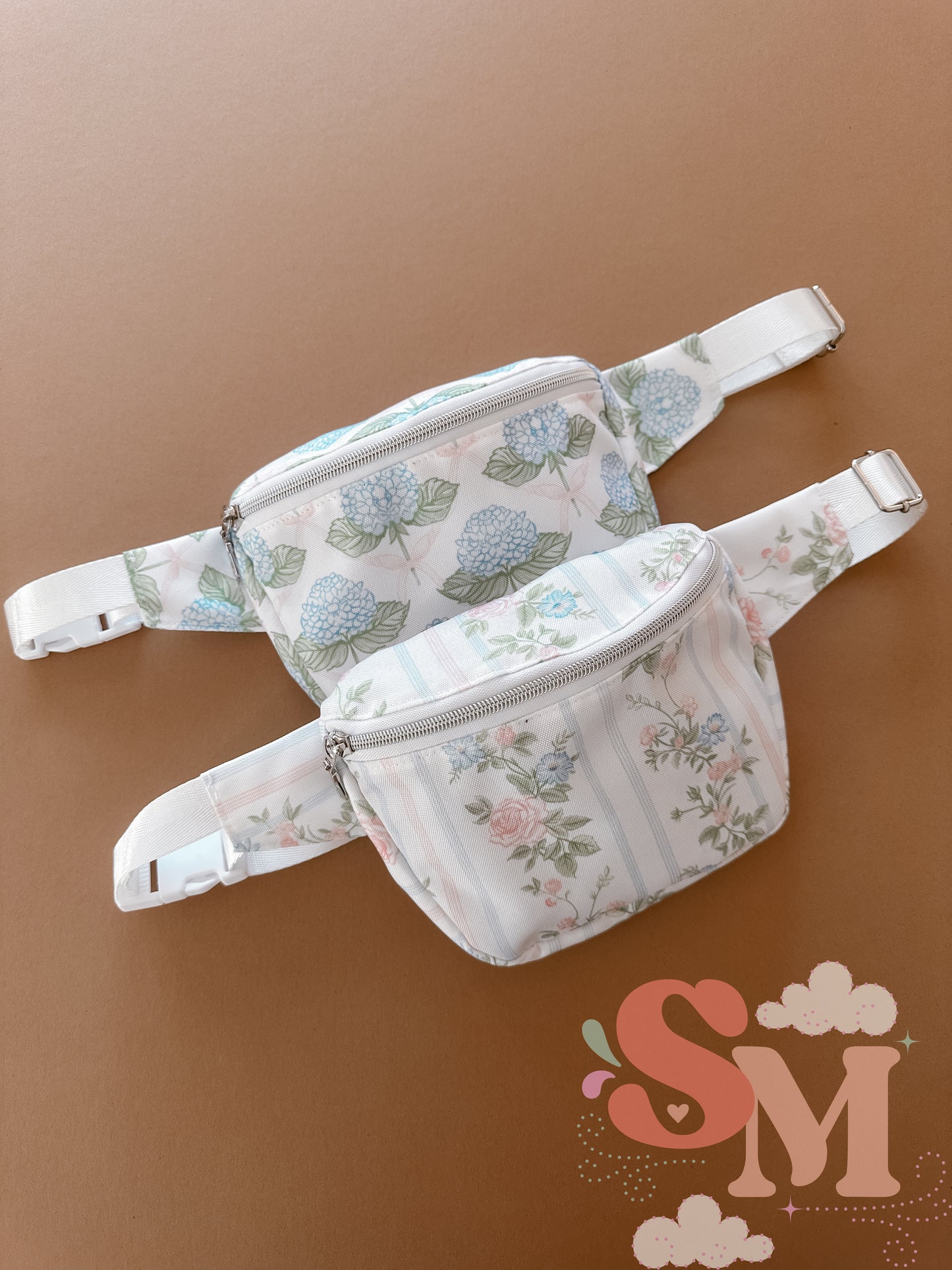RTS Blue Floral Bum Bag