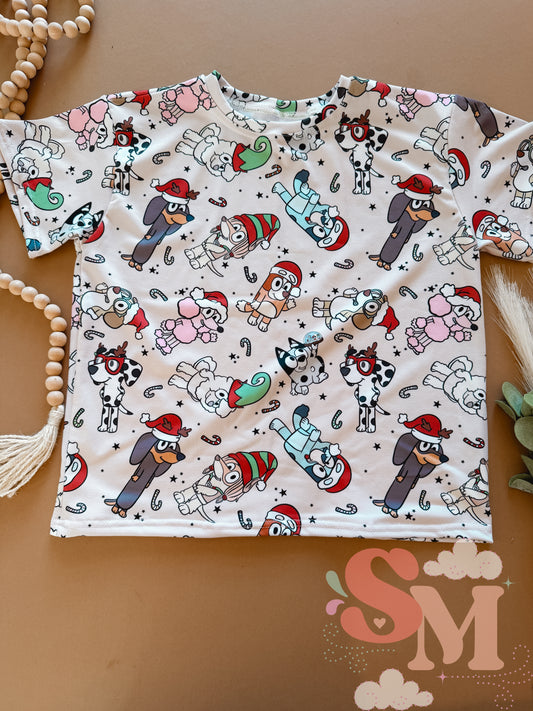 RTS 6/7 Oversized tee Xmas Blue