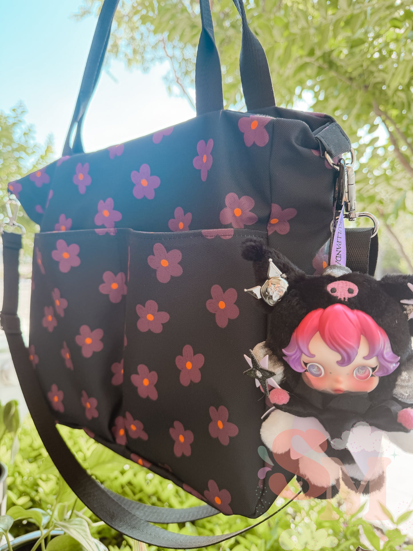 RTS Sophia Tote Bag Purple Flowers