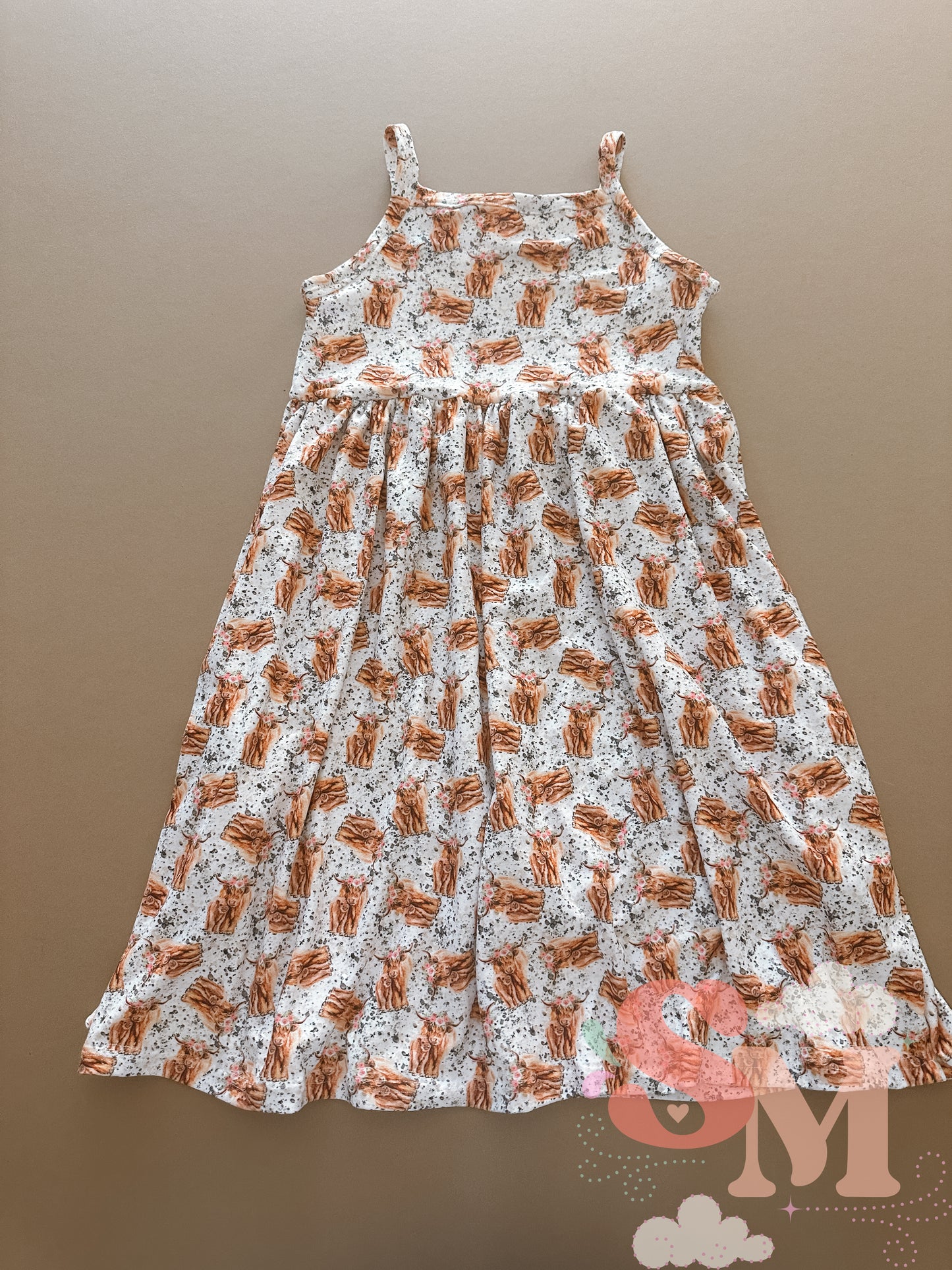 4T Highland Cow Archer Dress