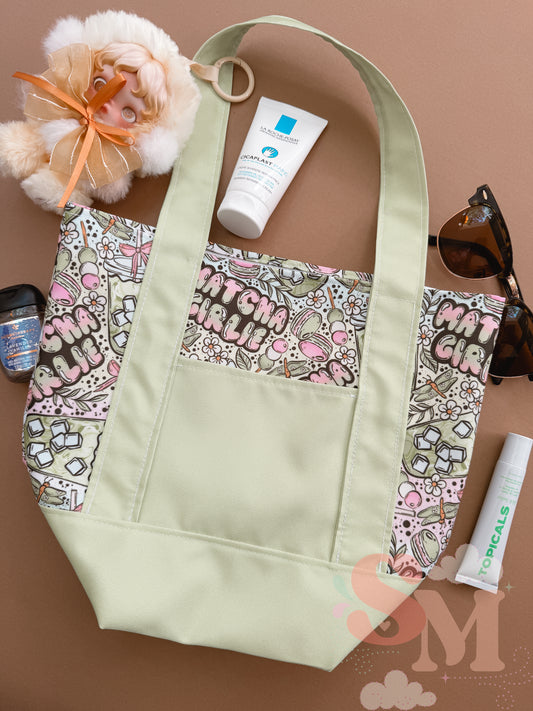 RTS TJ tote bag Matcha
