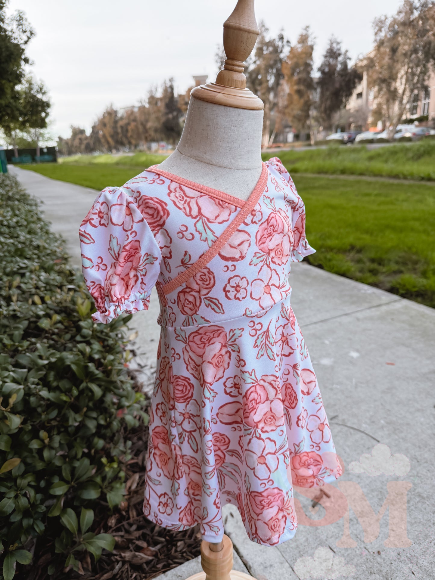 RTS 2T Floral Crossover Dress