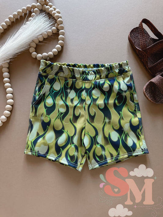 RTS 3t flames swim trunks
