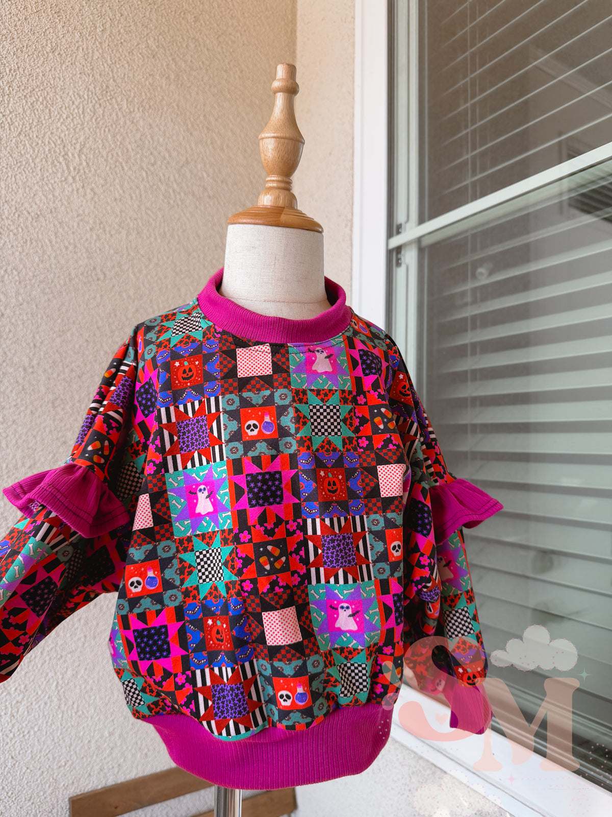 RTS 2T Oversized Tee & Flares Set Patchwork Halloween