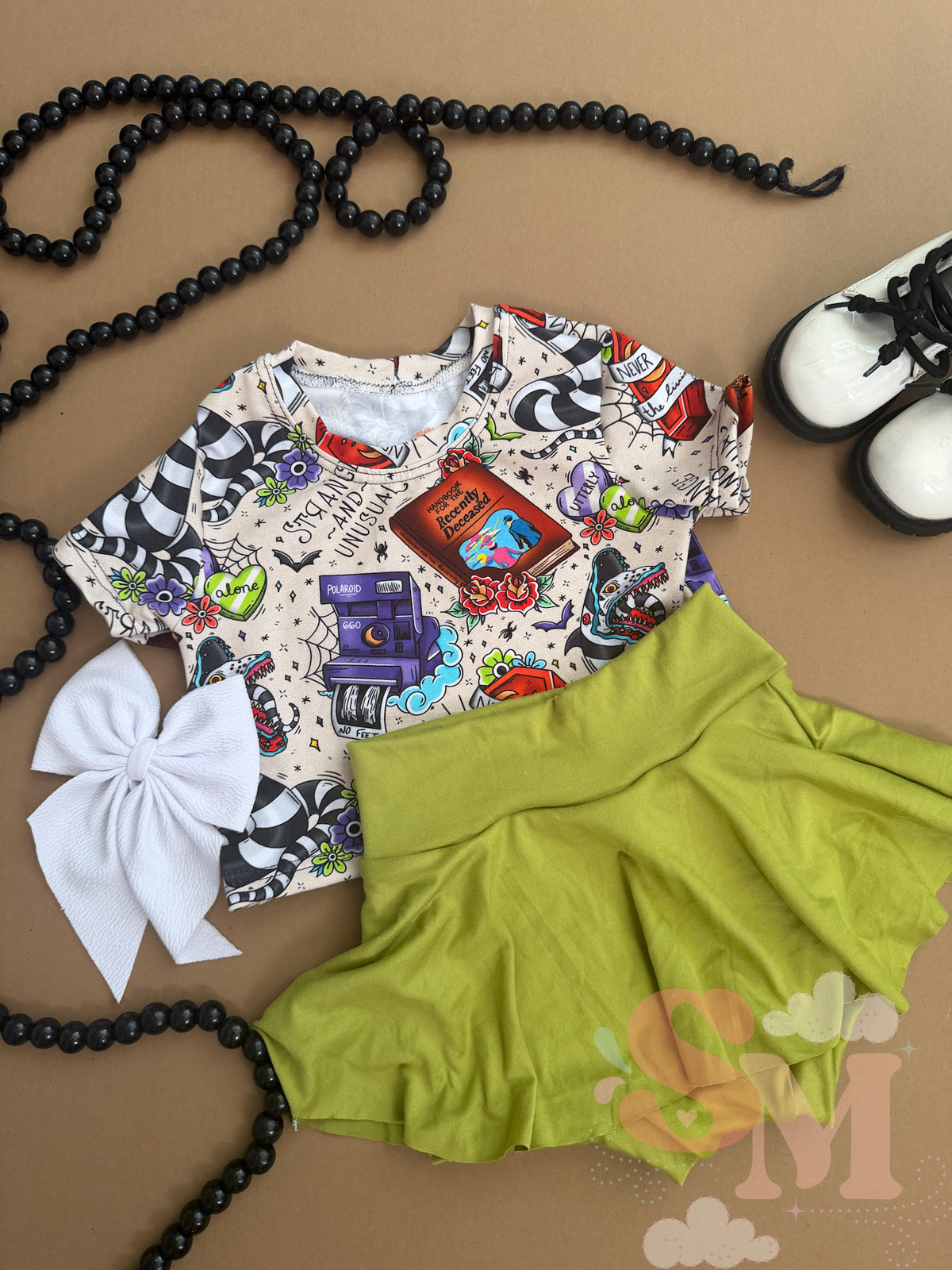 RTS 3T Fitted Tee Cropped & Skirted Bummies Set Beetle Guy