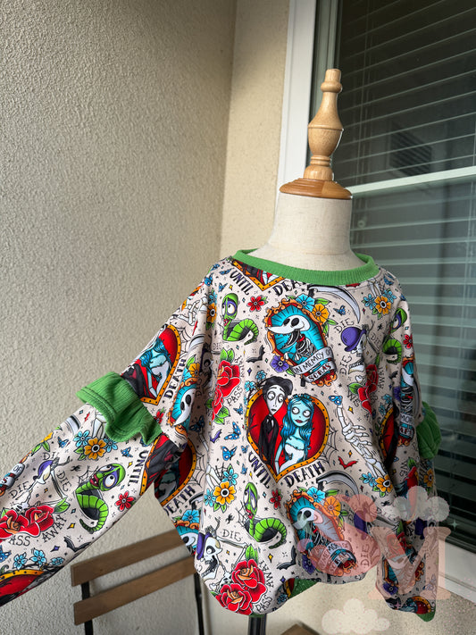 RTS 5T Oversized Sweater Dead Bride Tattoos