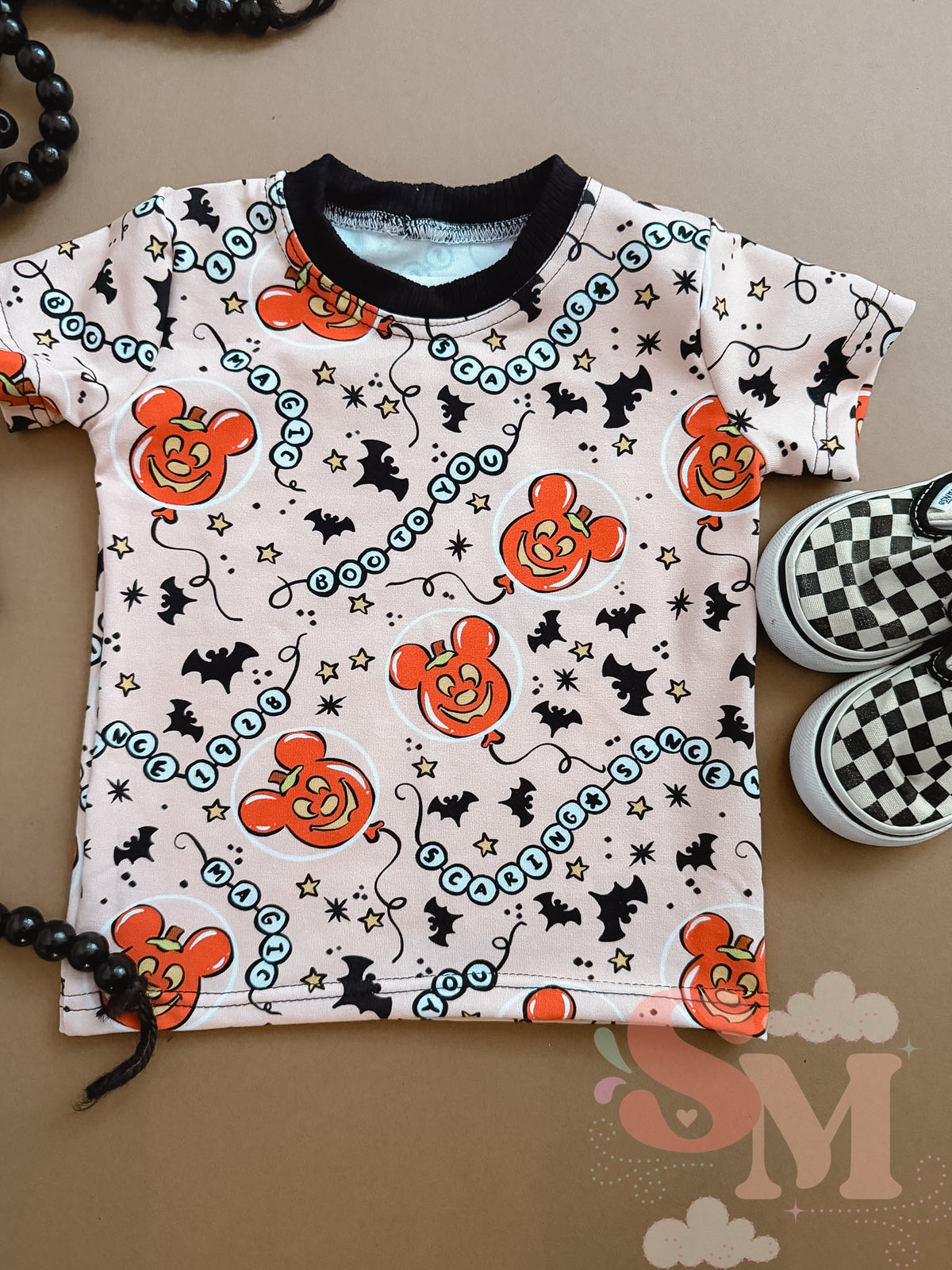 RTS 6/9M Basic Tee Pumpkin Charm SF