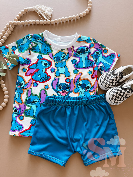 RTS 3T Rainbow Dog Tee + Play Shorts