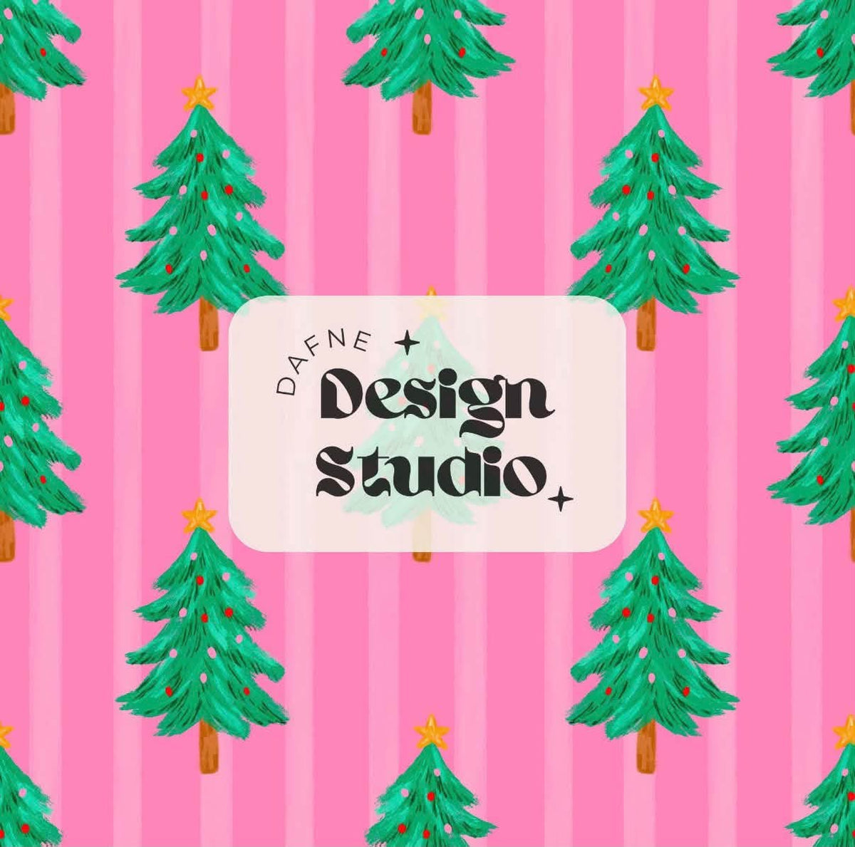Pink Christmas Trees print for handmade kids clothing by Stitches on Main