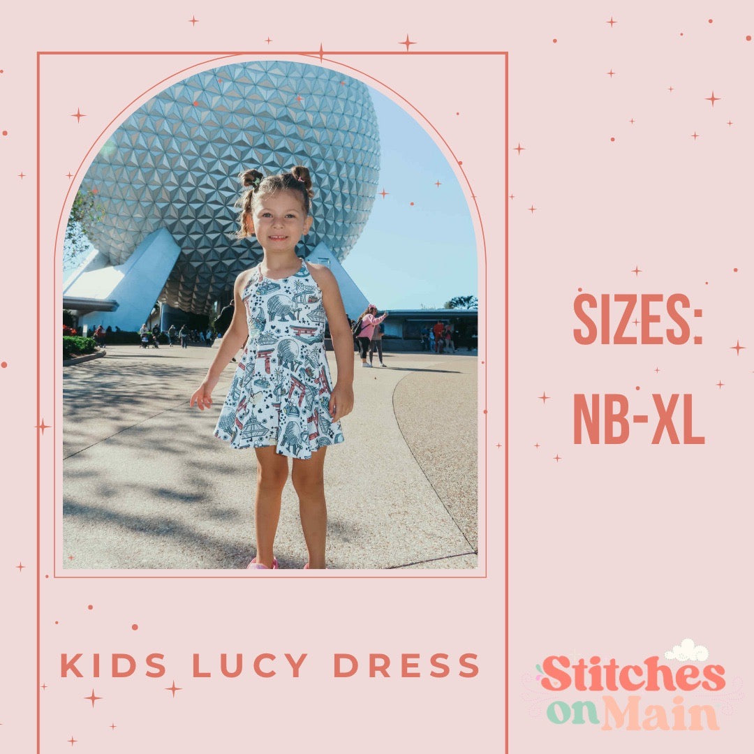 Lucy Dress style, handmade kids clothing by Stitches on Main